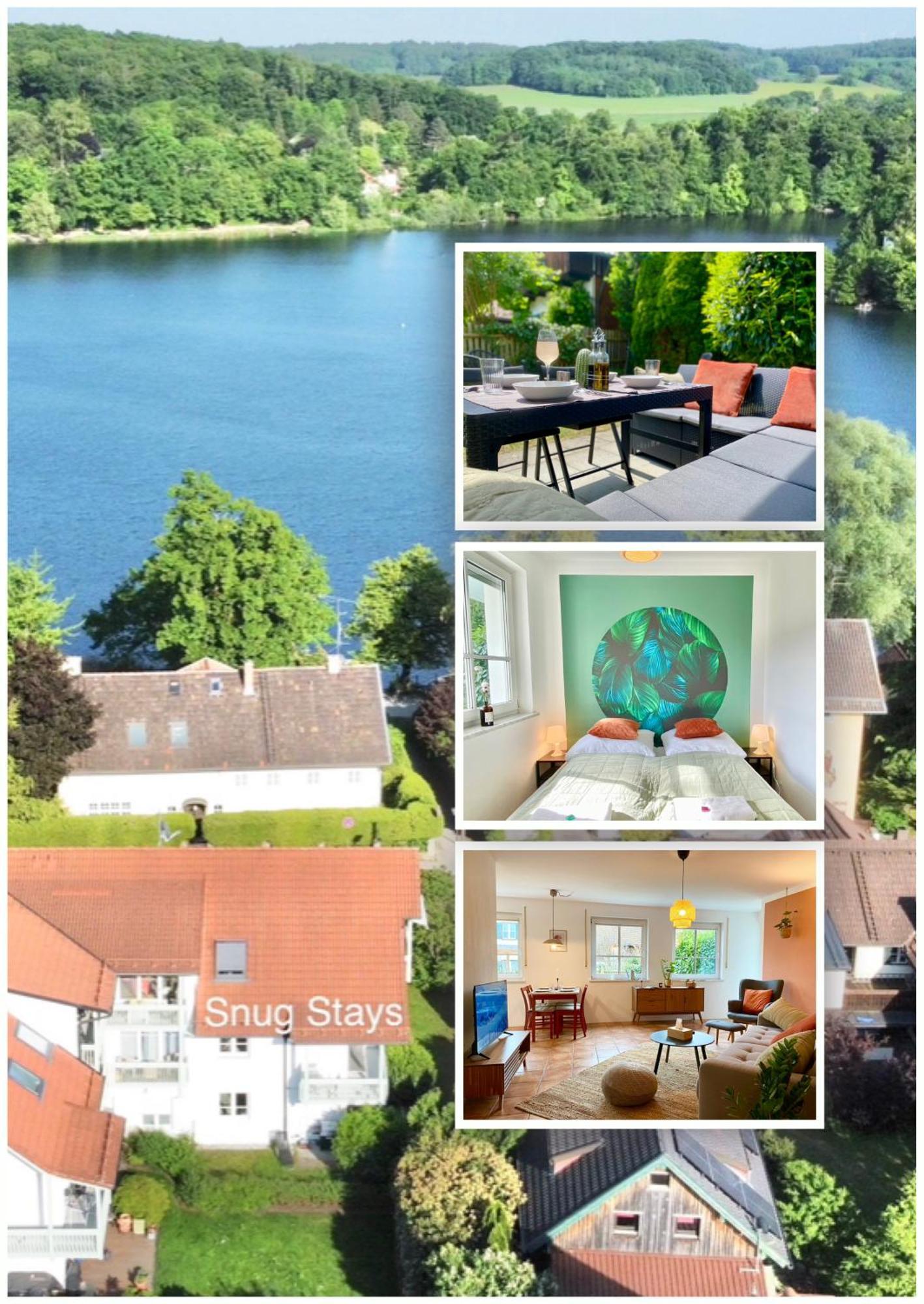 Snug Stays I 3 Zimmer Design Apartment Am See Mit Garten I Home Office I Highspeed Wifi Wessling Exterior photo