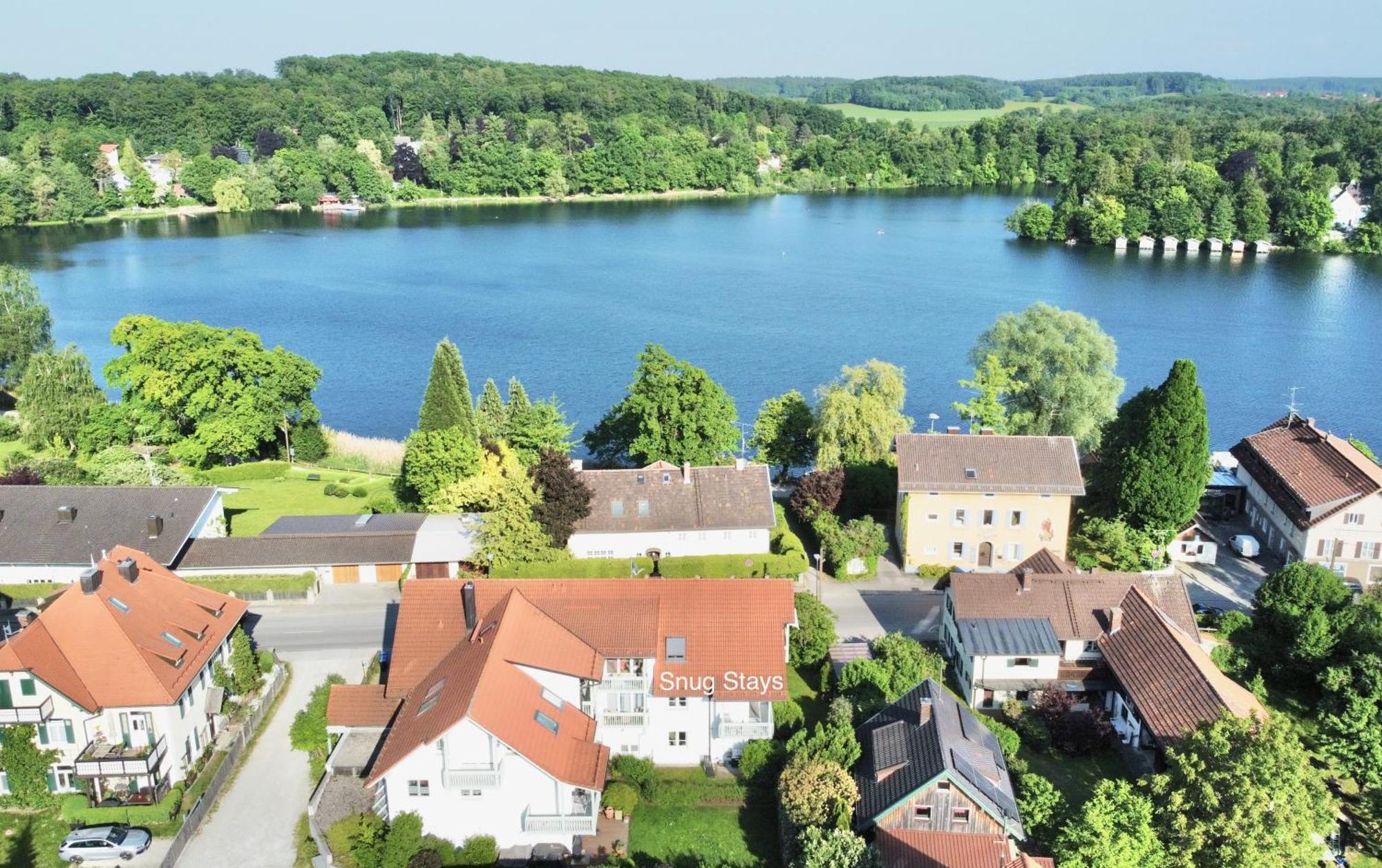 Snug Stays I 3 Zimmer Design Apartment Am See Mit Garten I Home Office I Highspeed Wifi Wessling Exterior photo